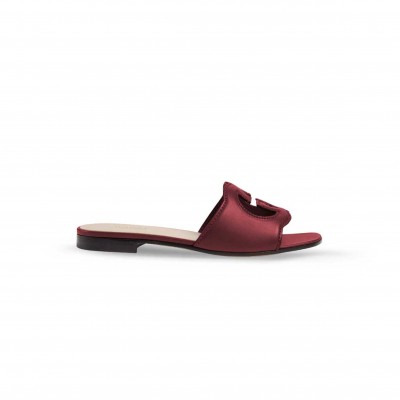 GUCCI PALMA GG RUBBER FLAT SLIDE SANDALS 694451